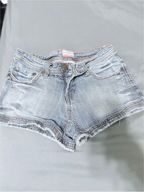 No Boundaries Light Blue Distressed Denim Shorts